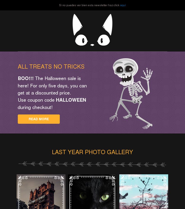 Plantilla email marketing Halloween #1
