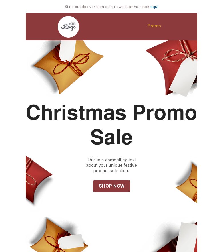 Email marketing template Regalos navidad