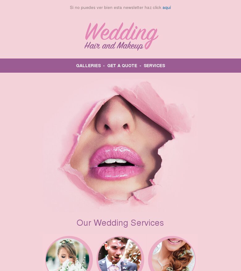 Plantilla email marketing Boda