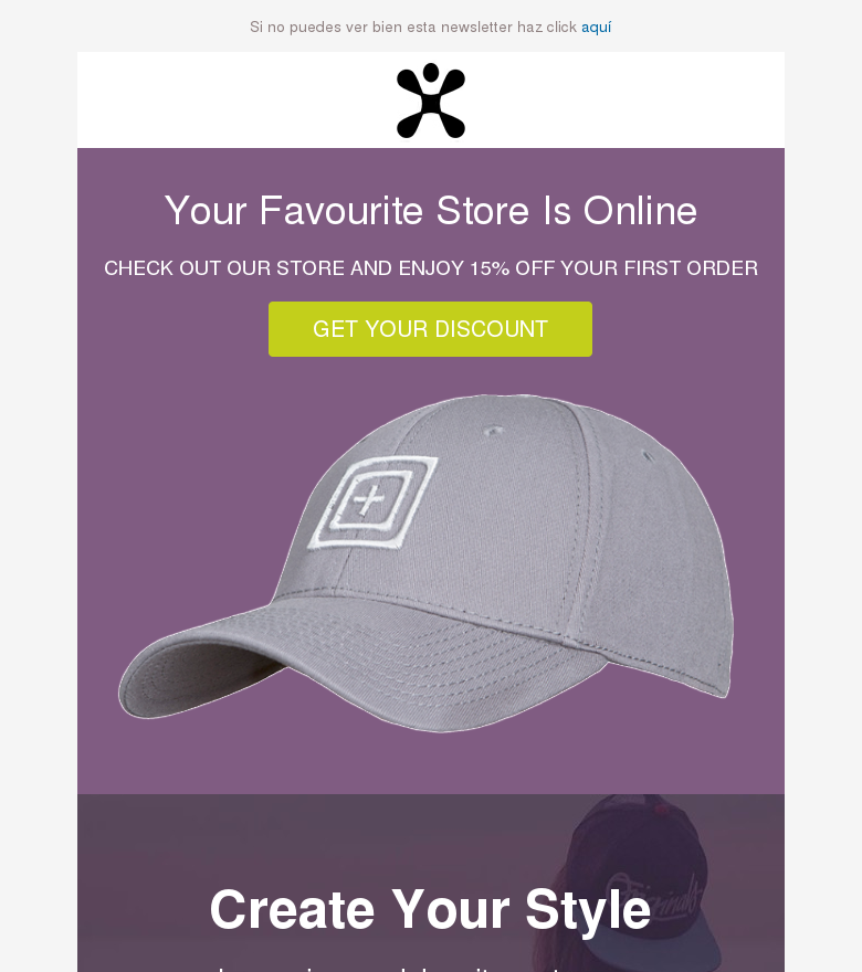 Plantilla email marketing Morado