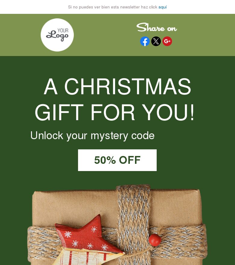 Plantilla email marketing Navidad