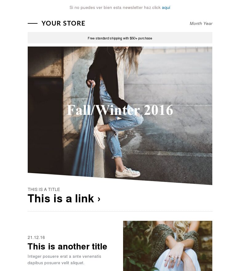 Plantilla email marketing Instagram