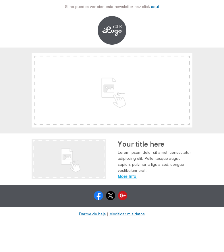 Plantilla email marketing Básica imagen texto