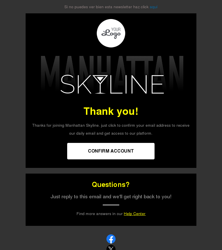 Plantilla email marketing Ciudad mini