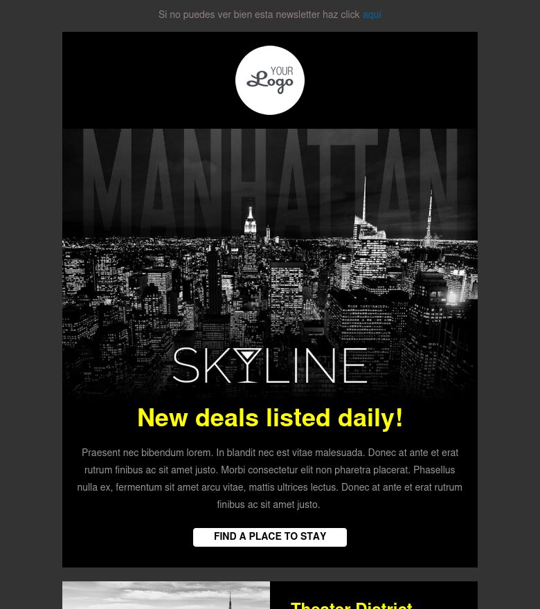 Plantilla email marketing Ciudad