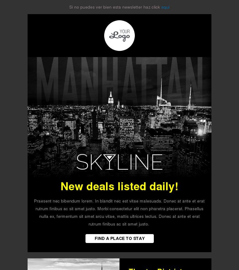 Plantilla email marketing Ciudad