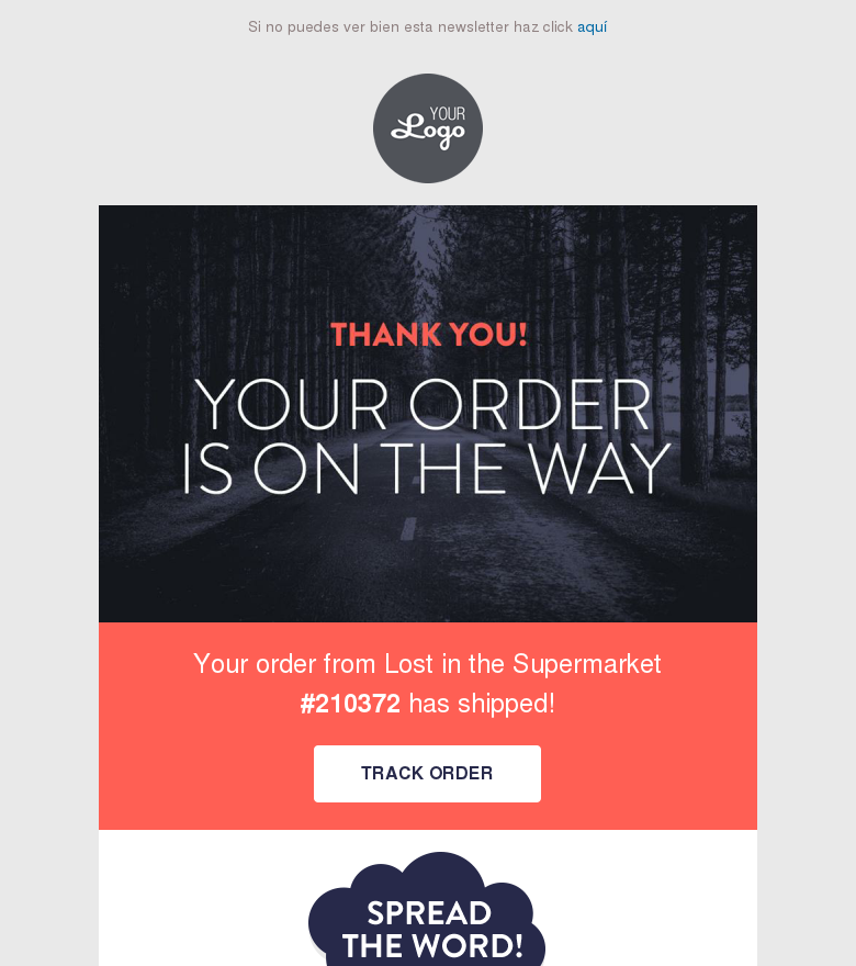 Plantilla email marketing En camino