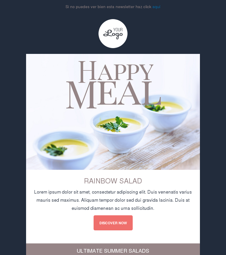 Plantilla email marketing Pasta