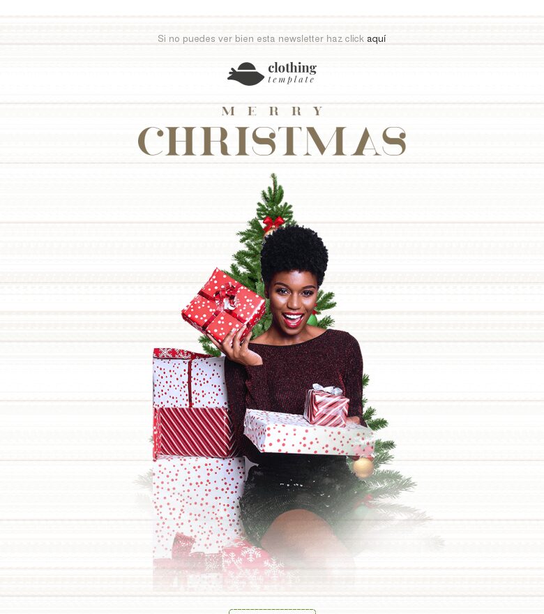Plantilla email marketing Descuentos navideños