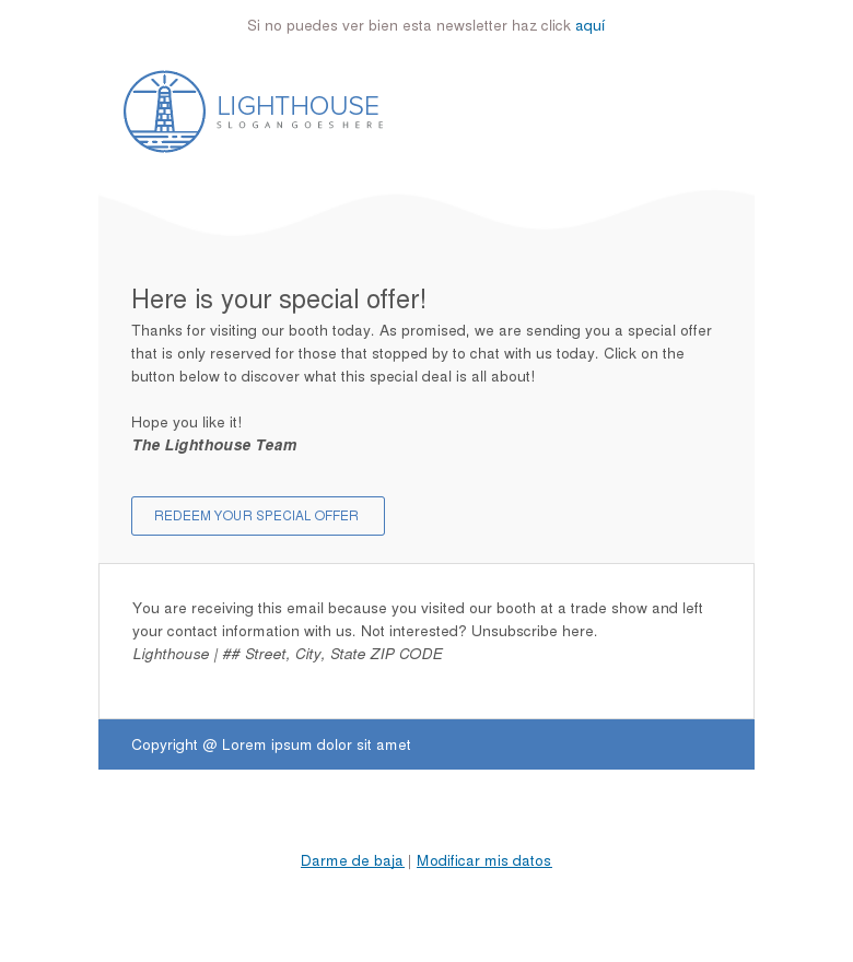 Plantilla email marketing Básica comunicación