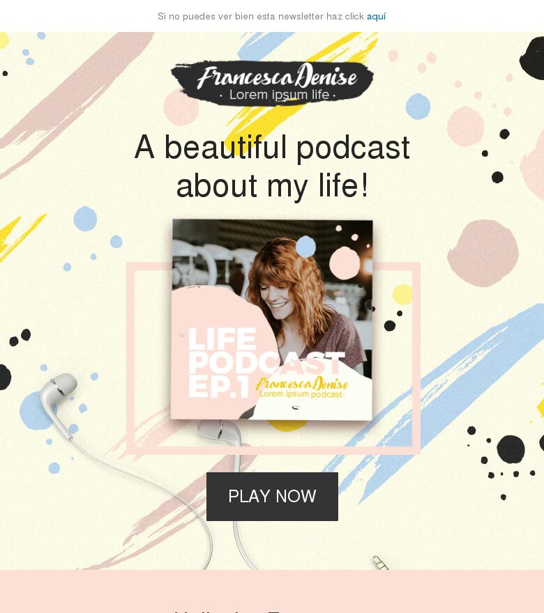 Plantilla email marketing Podcast
