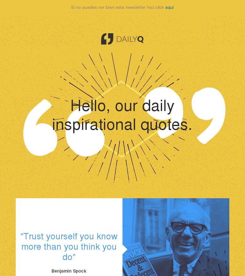 Template email marketing Citas famosas