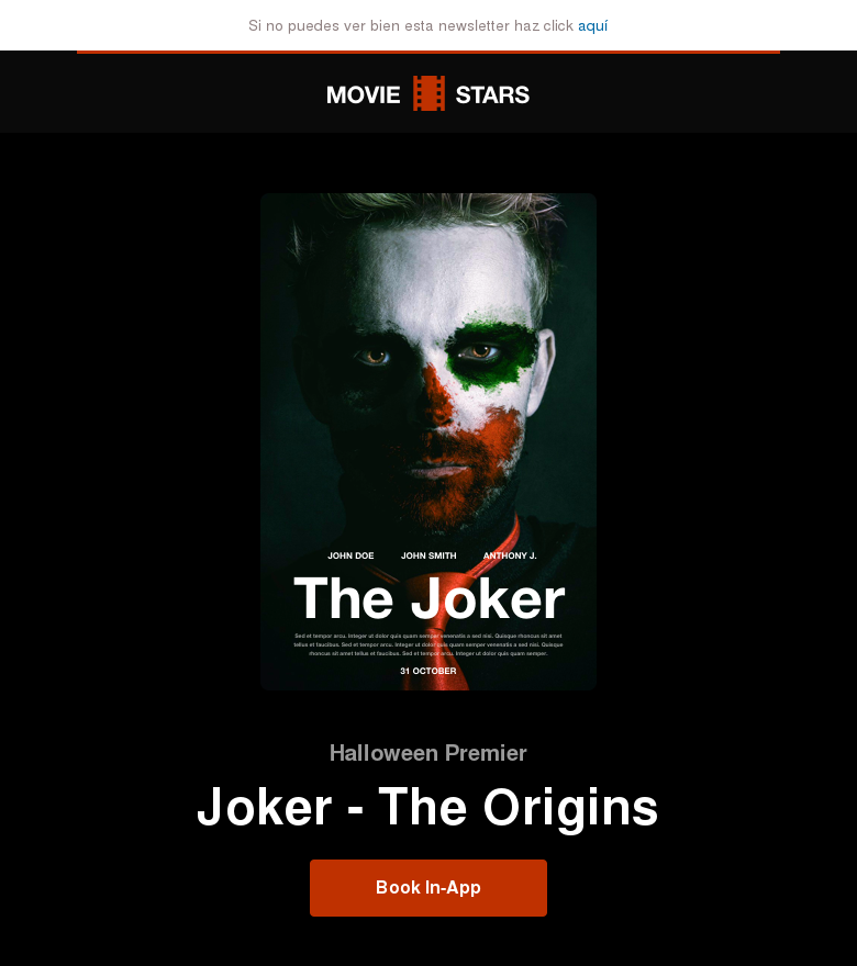 Plantilla email marketing Terror