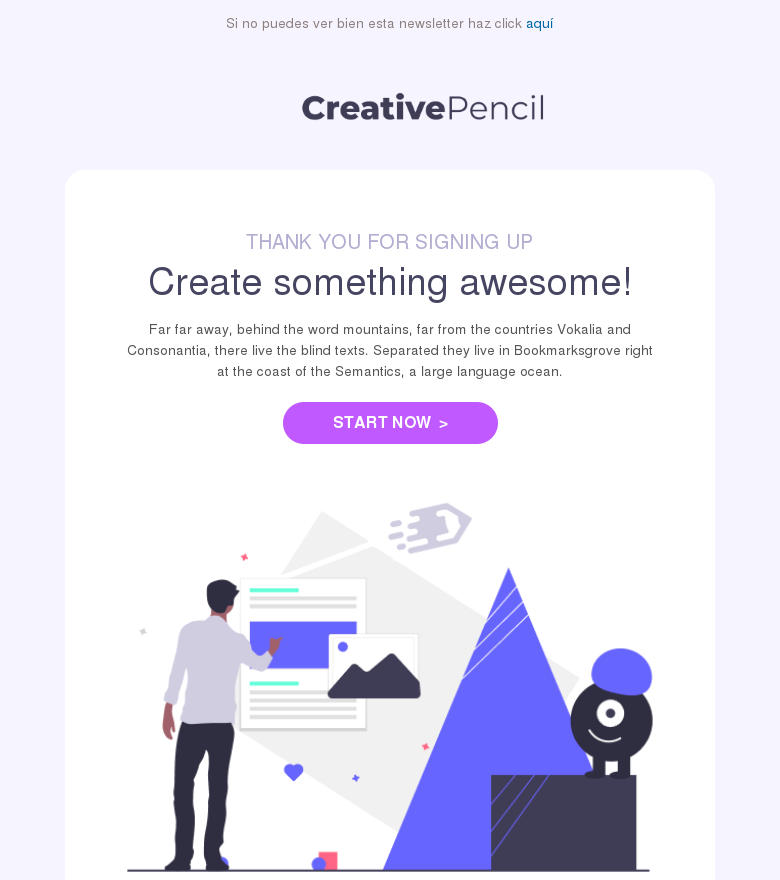 Plantilla email marketing Primera bienvenida
