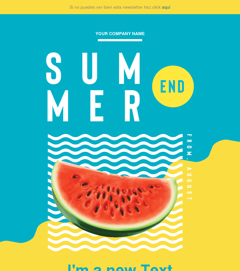 Plantilla email marketing Final verano