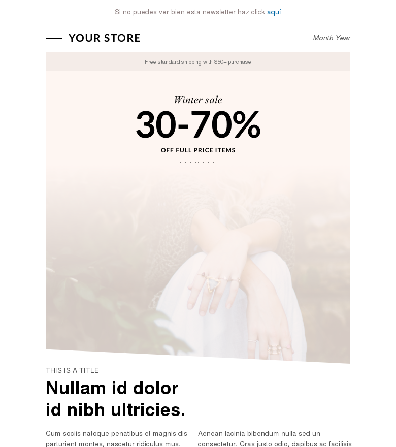 Template email marketing Descuento elegante