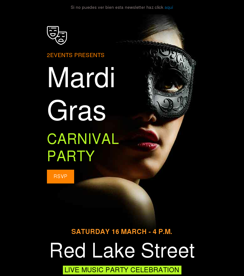 Plantilla email marketing Carnaval