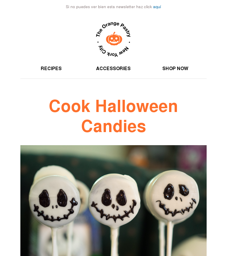 Plantilla email marketing Halloween naranja