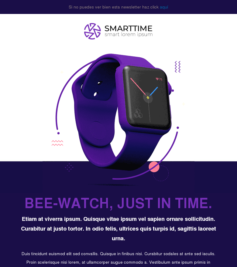 Plantilla email marketing Smartwatch