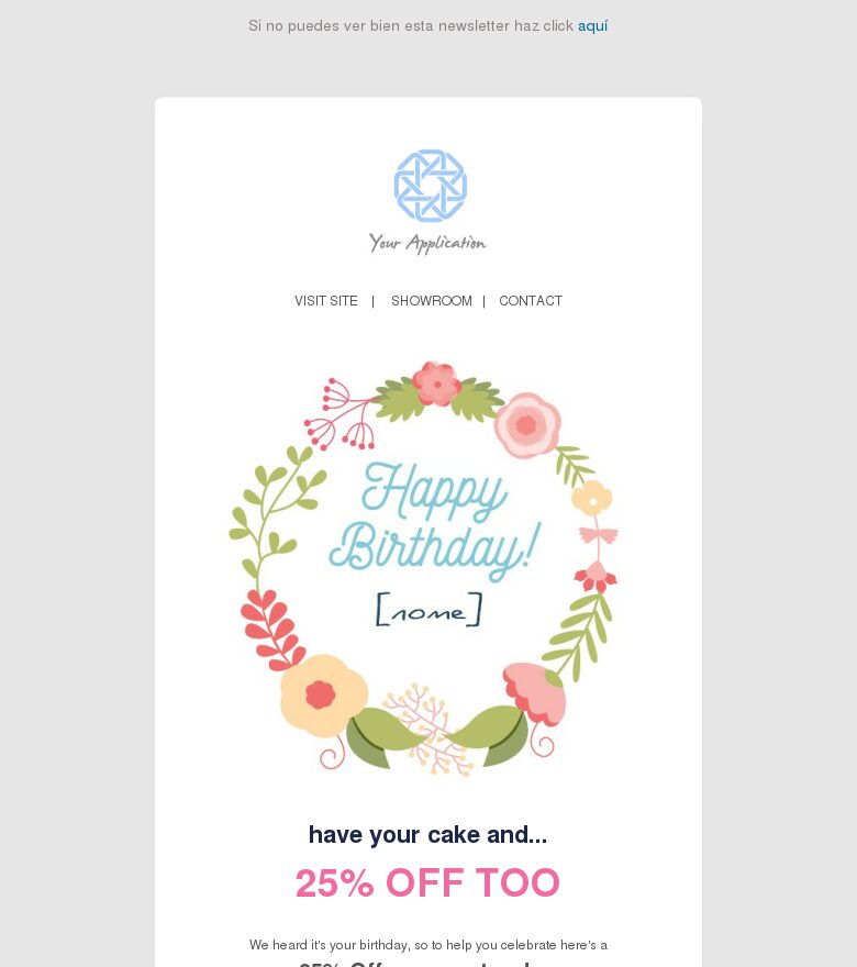 Plantilla email marketing Cumpleaños