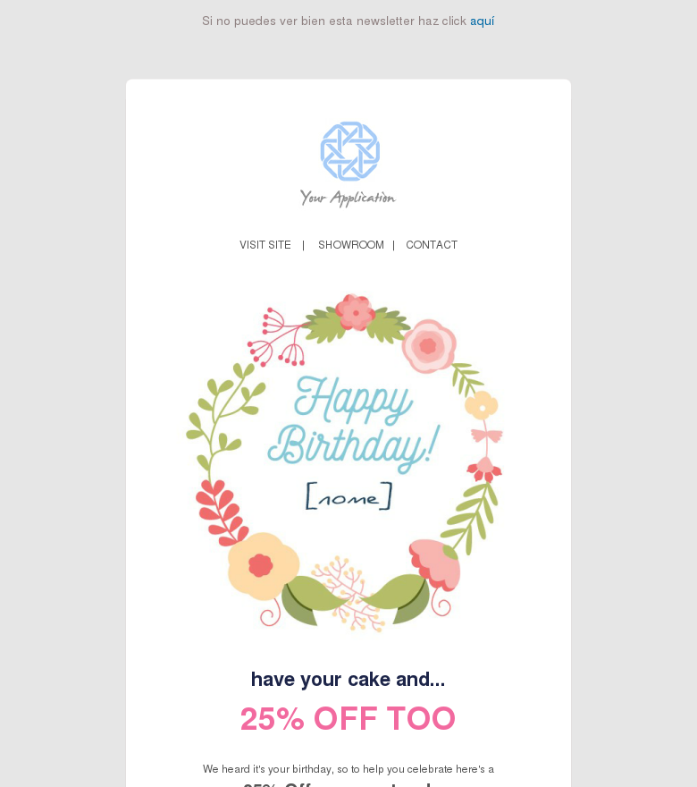 Plantilla email marketing Cumpleaños