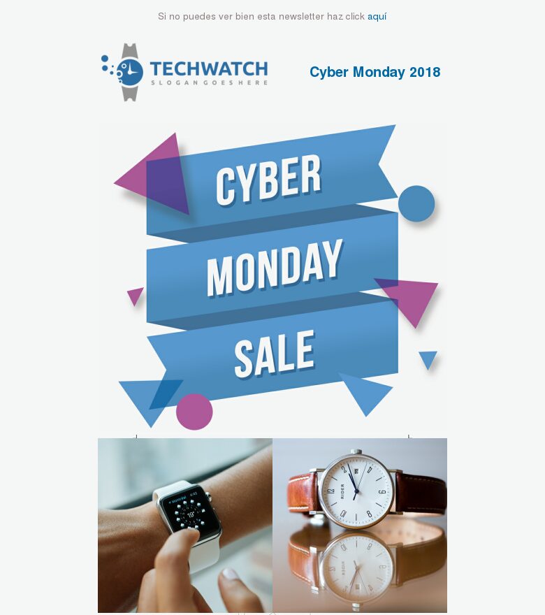 Plantilla email marketing Cyber Monday