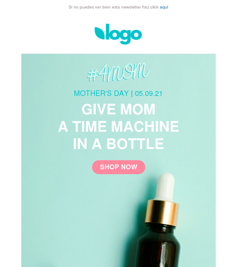 Plantilla email marketing Turn back time for mom