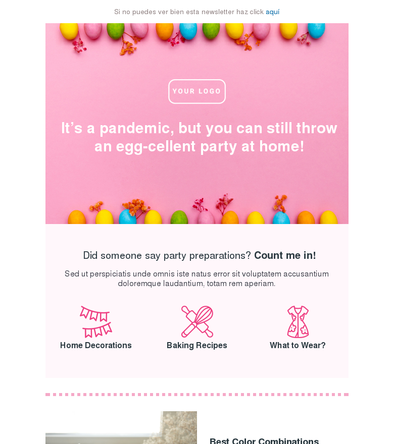 Plantilla email marketing Throwing an egg cellent party
