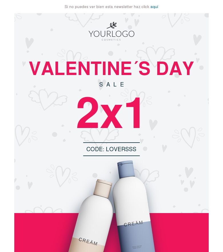 Plantilla email marketing Oferta de San Valentín