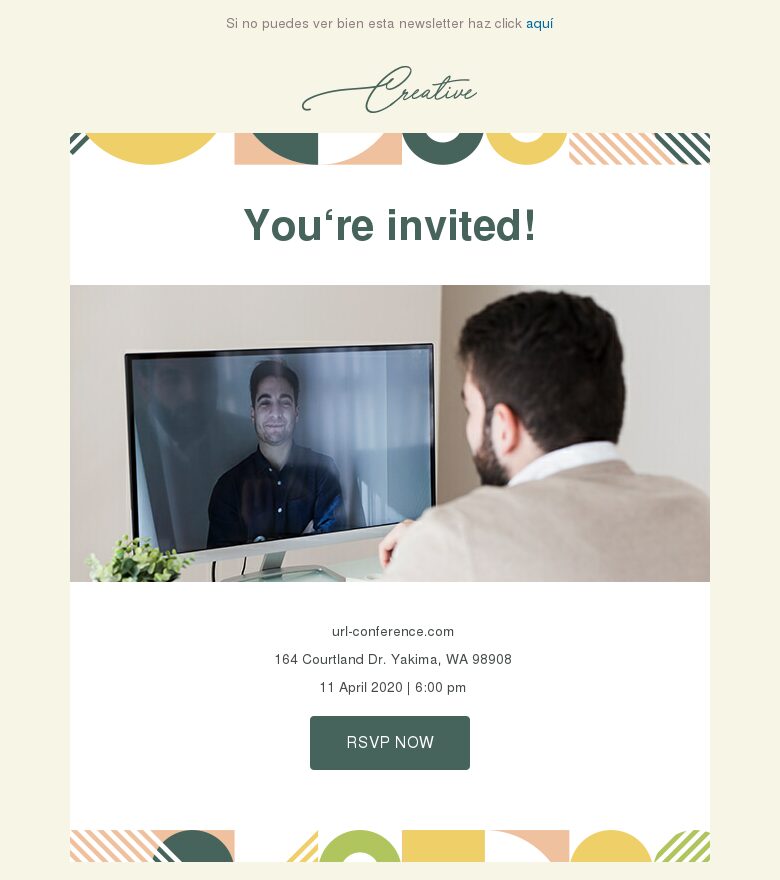Plantilla email marketing Invitación a la reunión