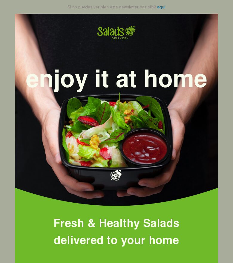 Plantilla email marketing Comida a domicilio