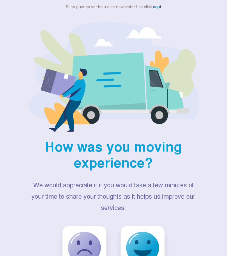 Plantilla email marketing Rate your experience