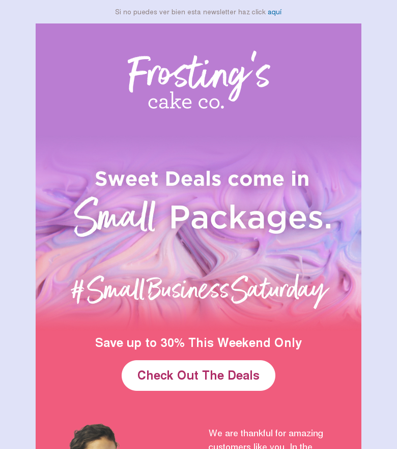 Plantilla email marketing Small business saturday