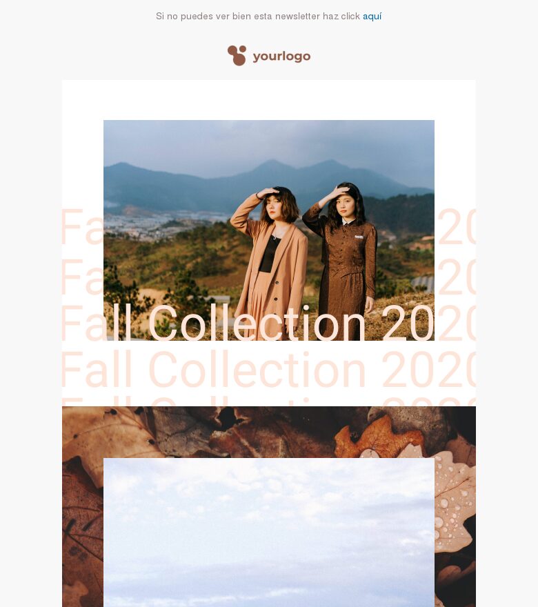 Plantilla email marketing Ya está aquí la nueva colección de otoño