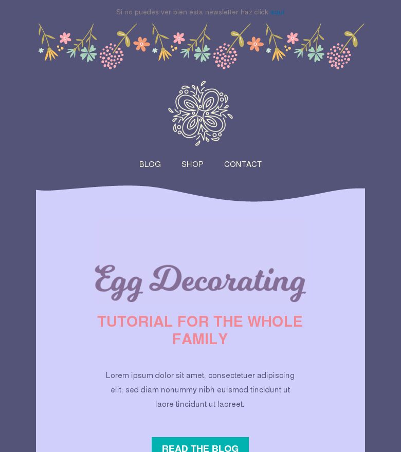 Plantilla email marketing Tutorial para decorar huevos de Pascua