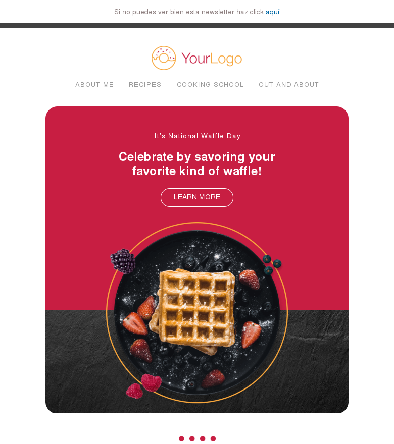 Plantilla email marketing Its national waffle day