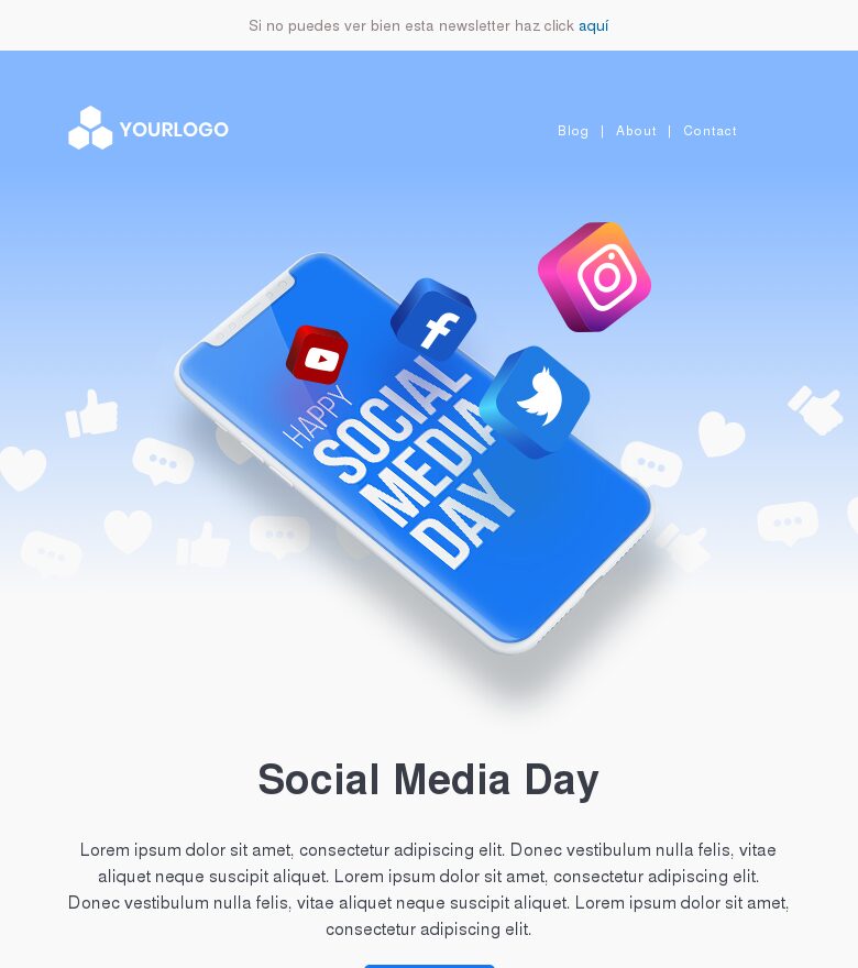 Plantilla email marketing Día de las redes sociales 2