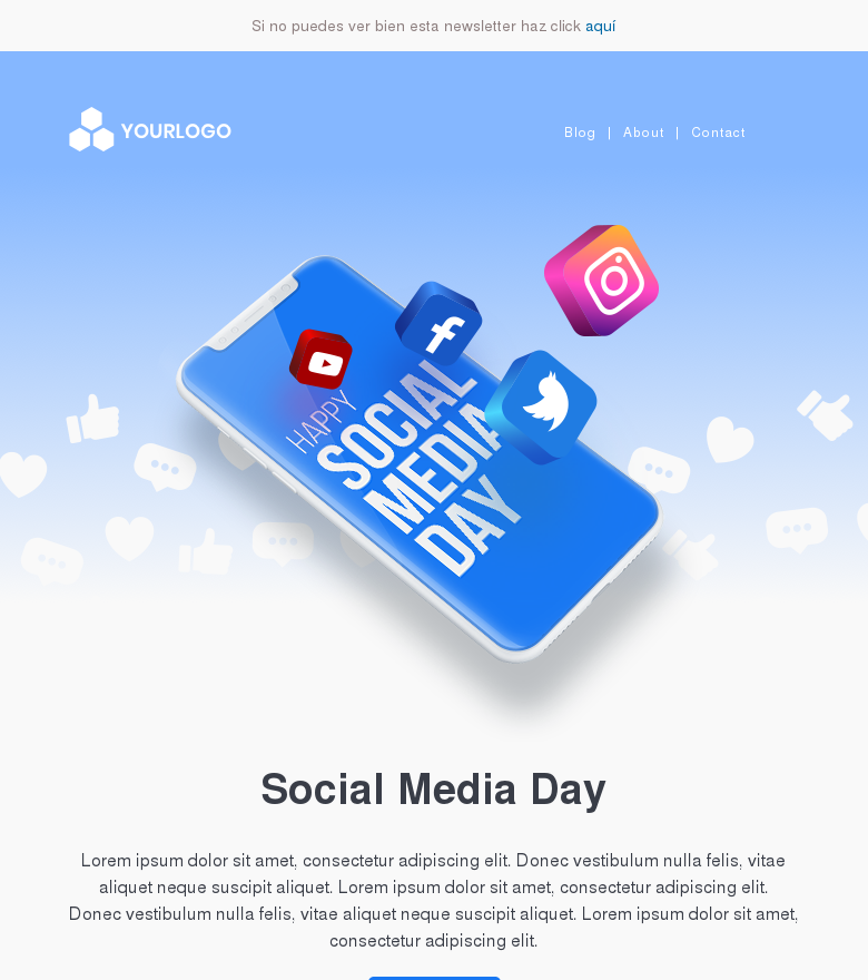 Plantilla email marketing Social media day 2