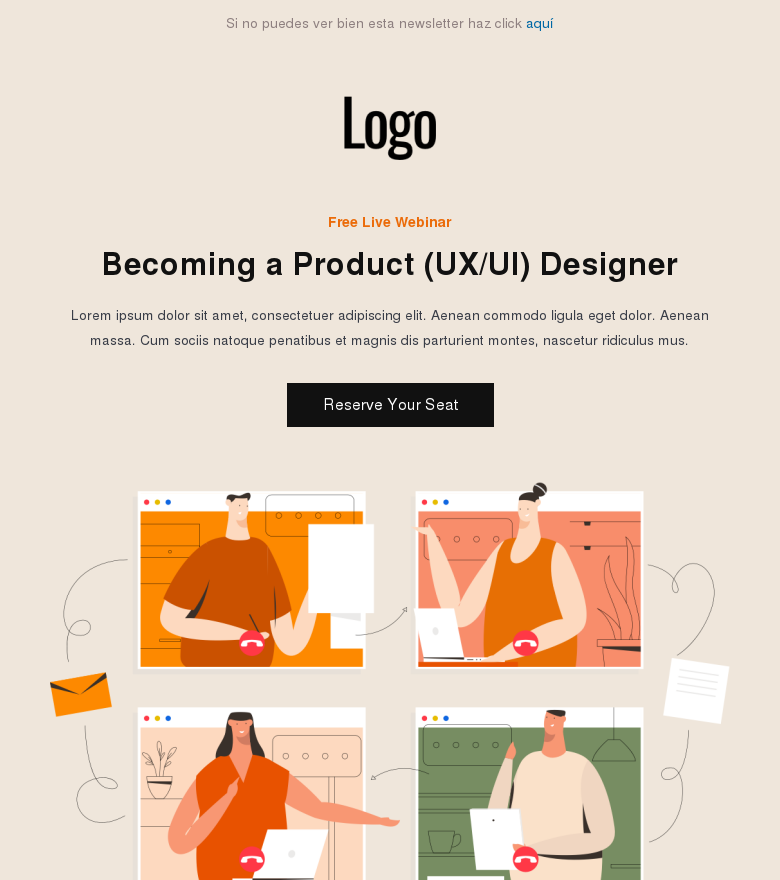 Plantilla email marketing Dont miss out on this months webinar