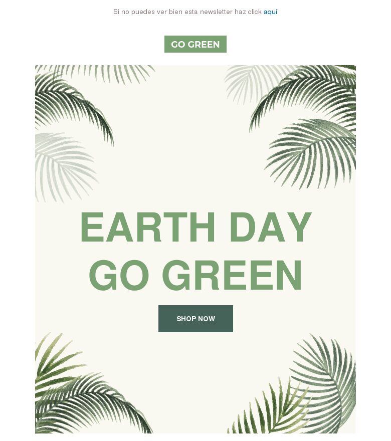 Plantilla email marketing Día de la Tierra
