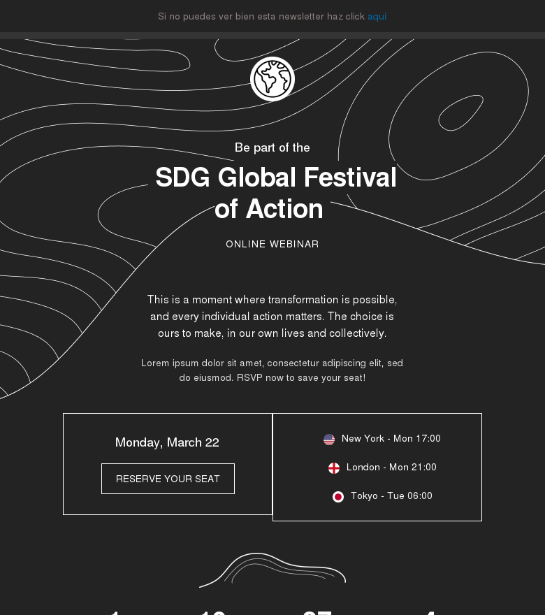 Plantilla email marketing This is the festival of action