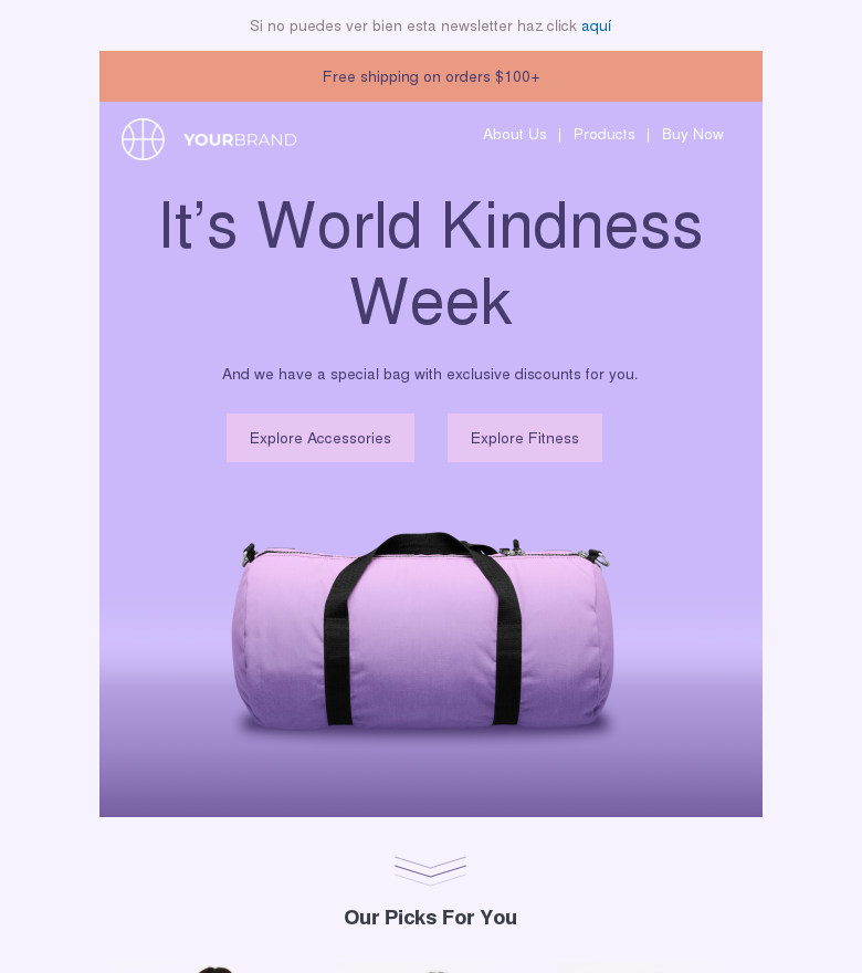 Plantilla email marketing Celebrating world kindness week