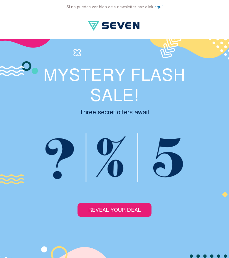 Plantilla email marketing Mystery flash sale