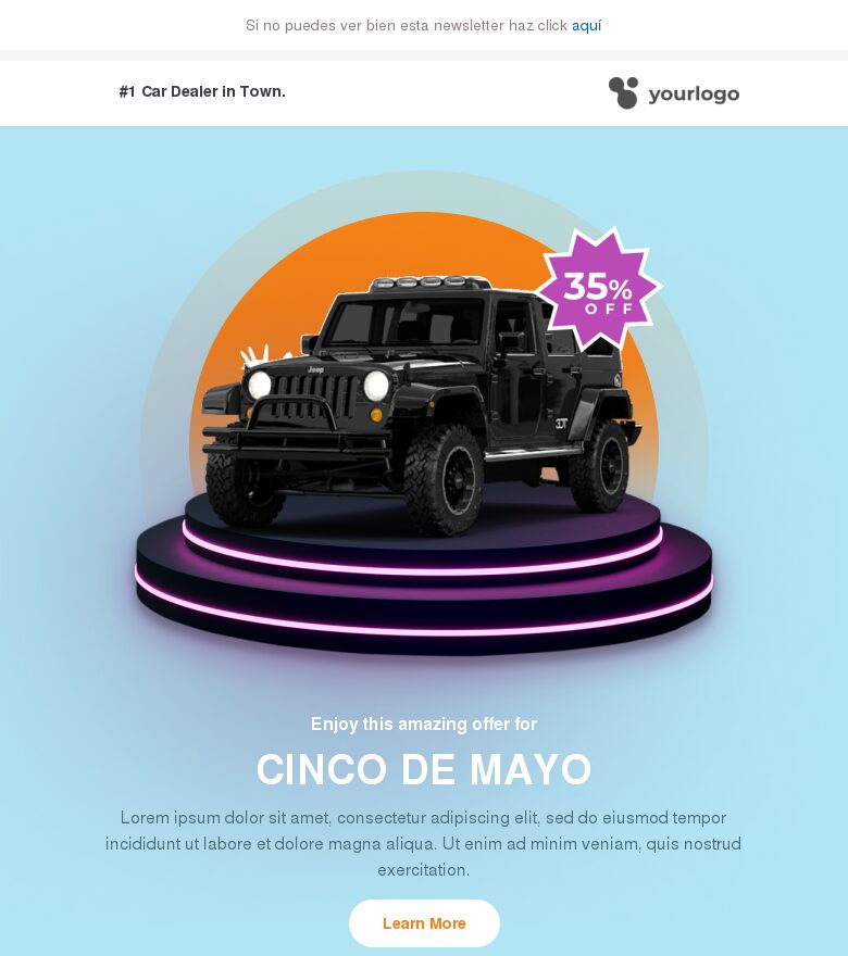 Plantilla email marketing Celebrando el Cinco de Mayo