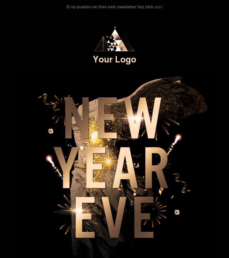 Email marketing template Empieza bien tus propósitos de Año Nuevo