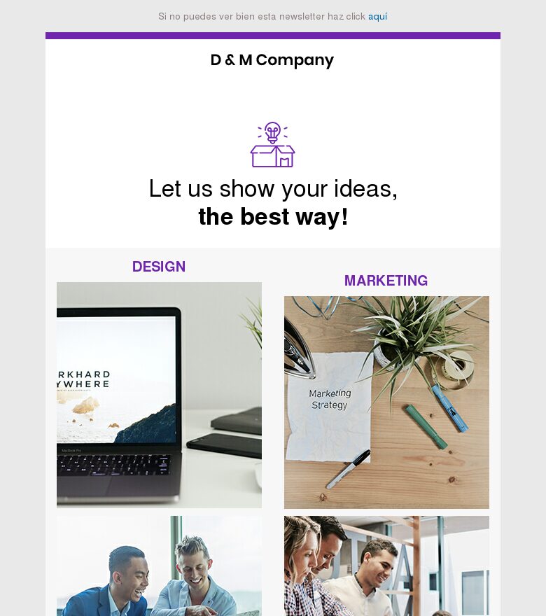 Email marketing template Agencia de marketing