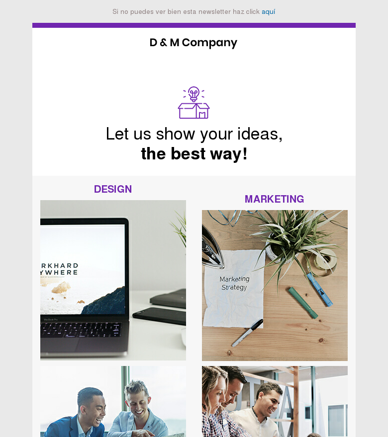 Plantilla email marketing Marketing agency