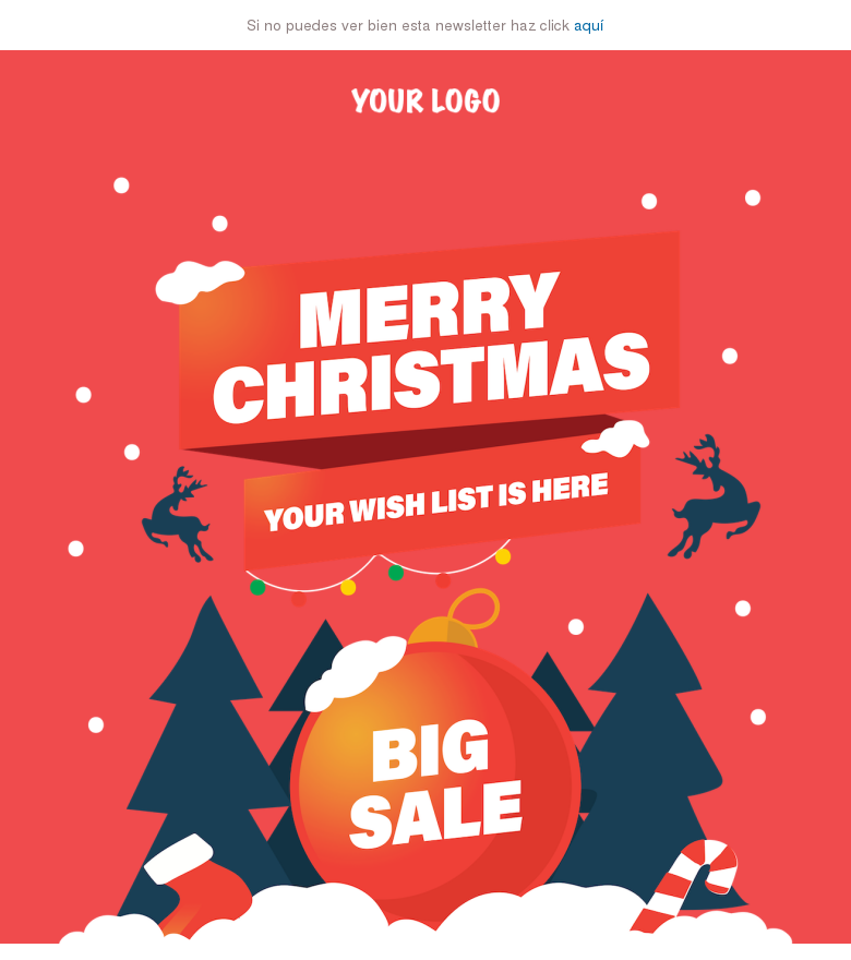 Plantilla email marketing Your wish list is here