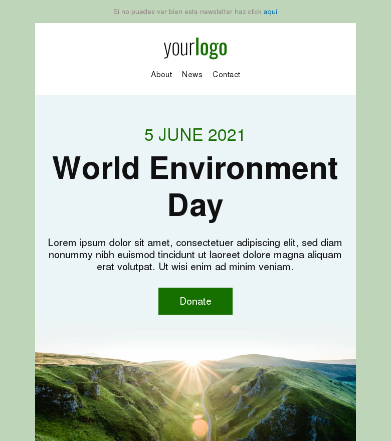 Plantilla email marketing Fundraising for world environment day