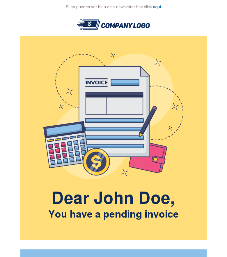 Plantilla email marketing Colorful invoice